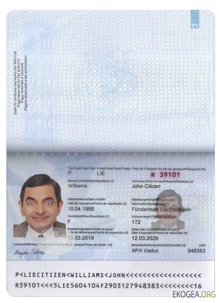 Passeport LIECHTENSTEIN